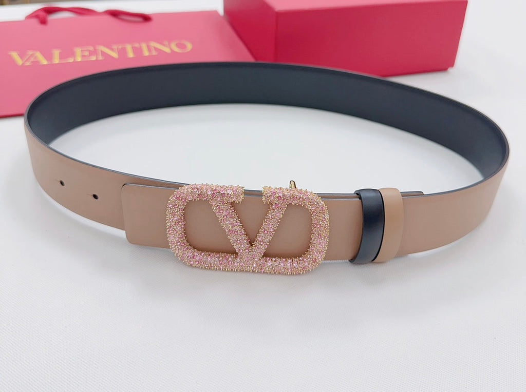 Garavani Reversible VLogo Signature Belt 40mm Beige Black Leather 200694