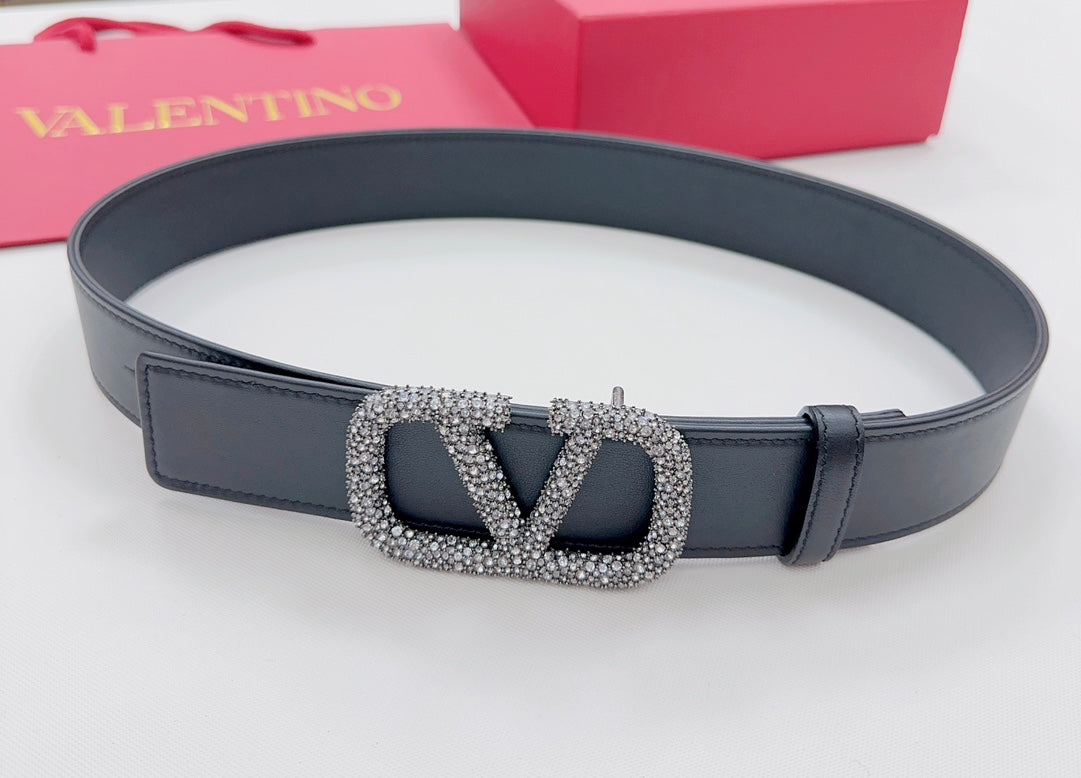 Garavani Reversible VLogo Signature Belt 40mm Black Leather 200696