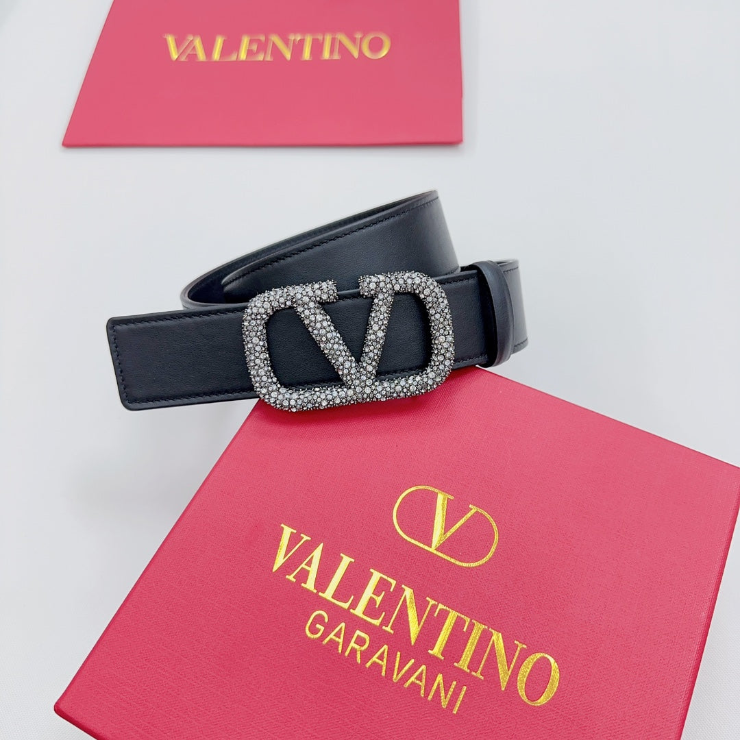 Garavani Reversible VLogo Signature Belt 40mm Black Leather 200696
