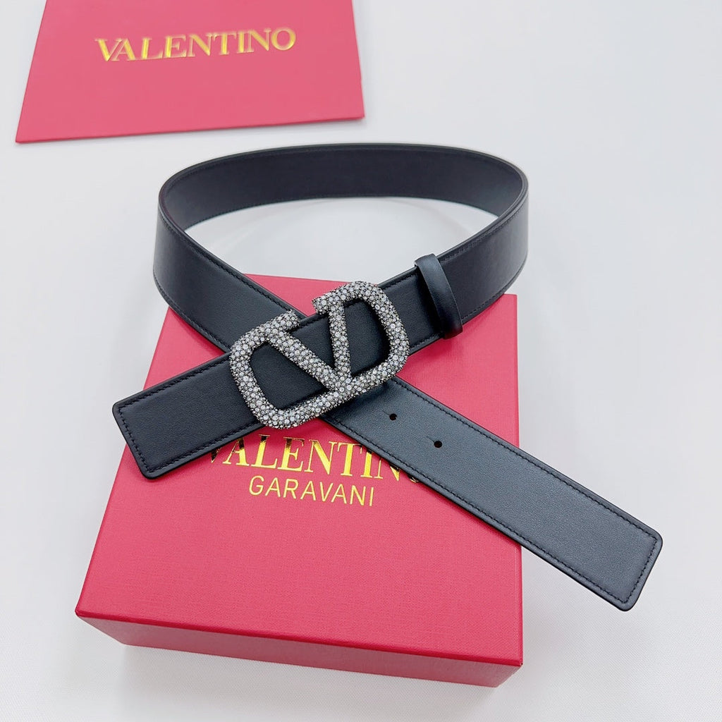 Garavani Reversible VLogo Signature Belt 40mm Black Leather 200696