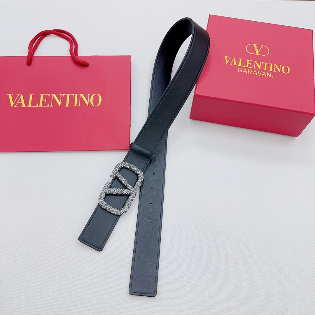 Garavani Reversible VLogo Signature Belt 40mm Black Leather 200696