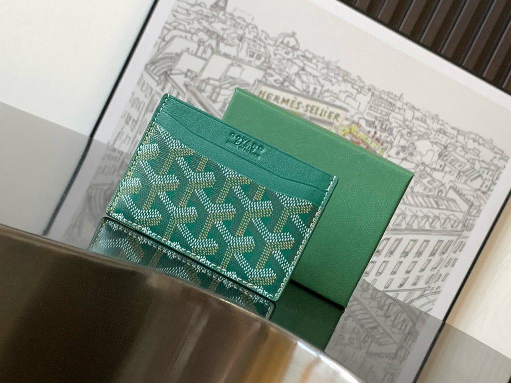 Goya Saint-Sulpice Card Wallet 11cm Green Canvas
