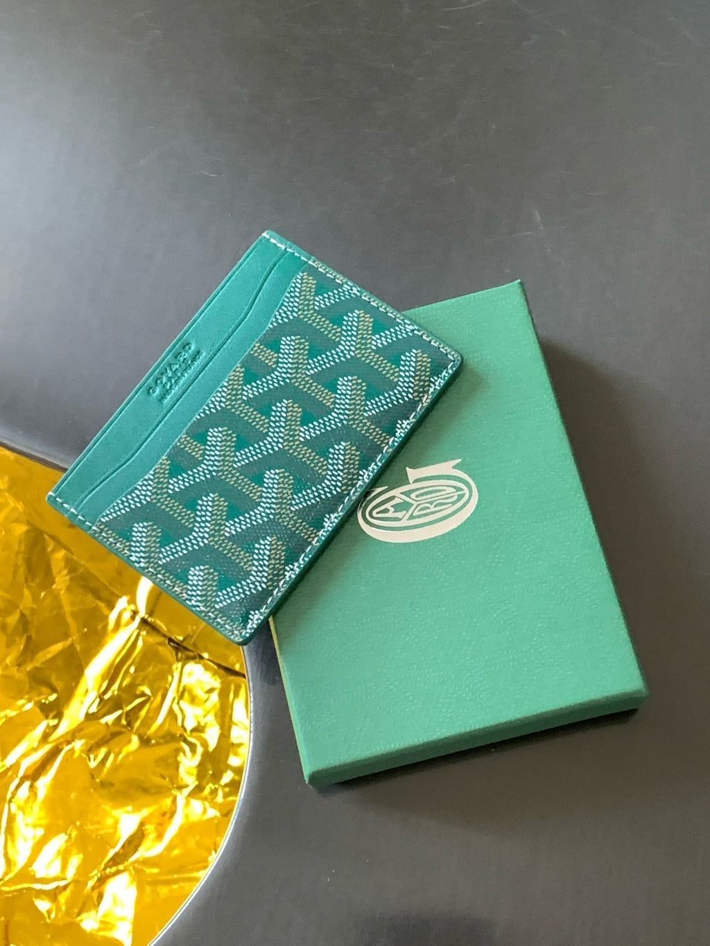 Goya Saint-Sulpice Card Wallet 11cm Green Canvas