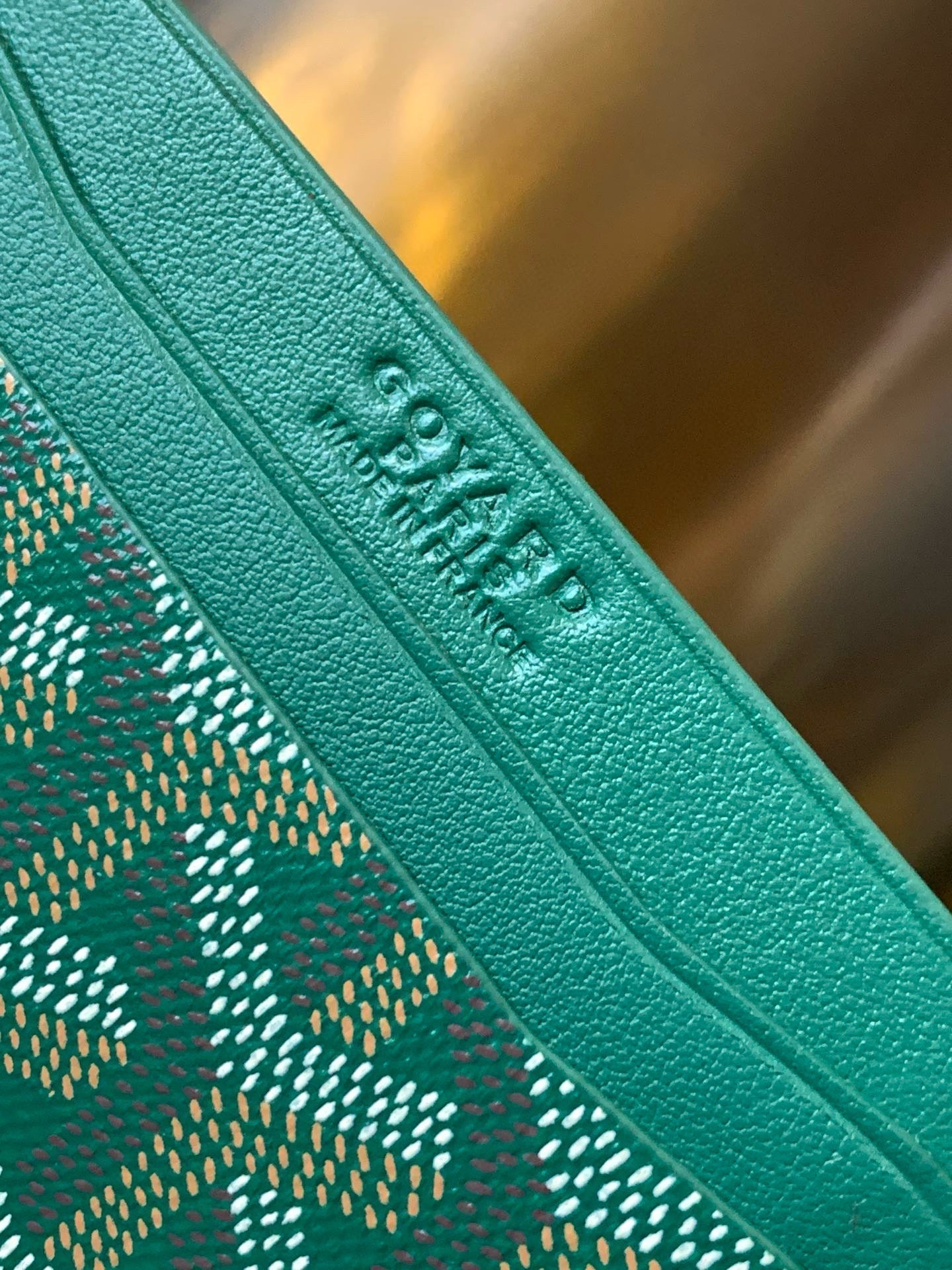 Goya Saint-Sulpice Card Wallet 11cm Green Canvas