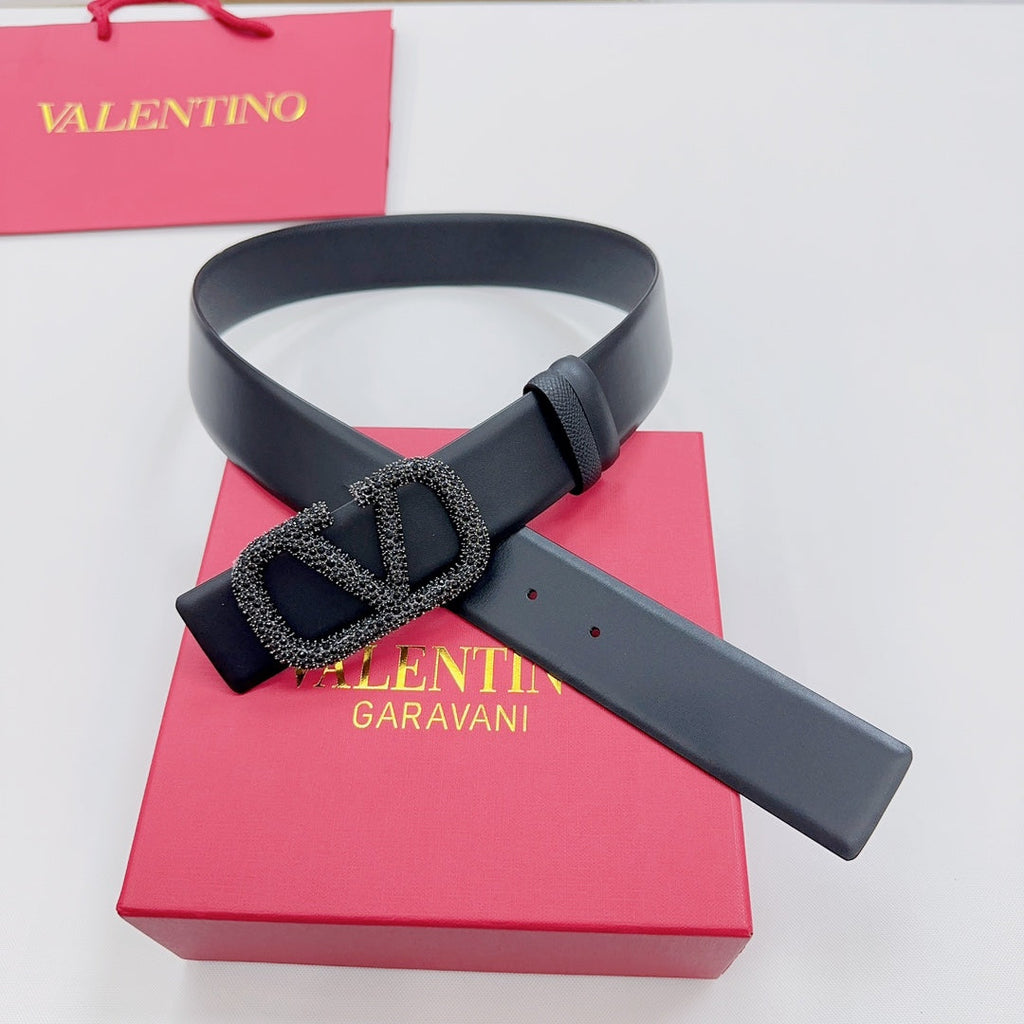 Garavani Reversible VLogo Signature Belt 40mm Full Black Leather 200700