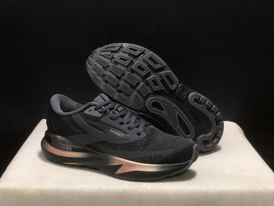 Brooks Adrenaline GTS 24 Support Road Running Shoes Black Rose Gold