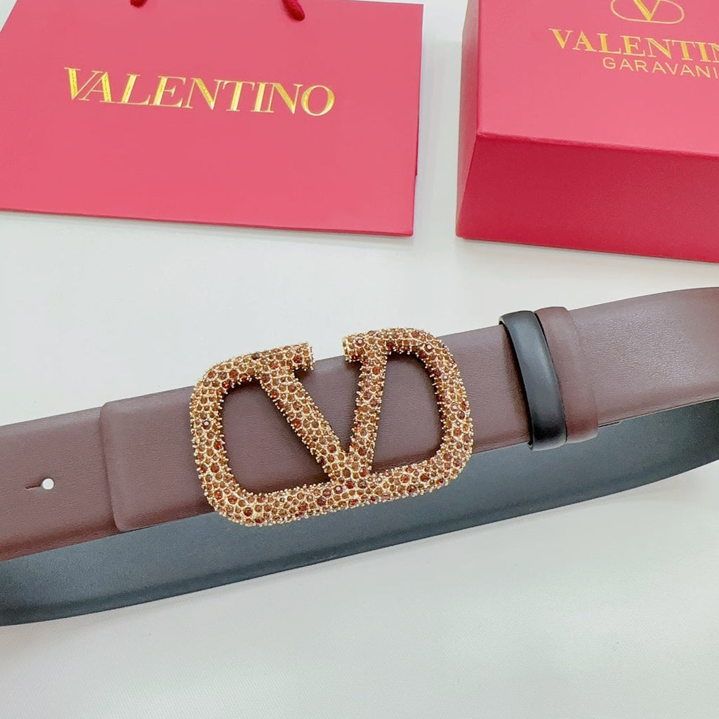 Garavani Reversible VLogo Signature Belt 40mm Black Brown Leather 200701