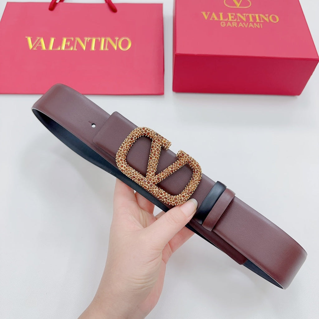 Garavani Reversible VLogo Signature Belt 40mm Black Brown Leather 200701