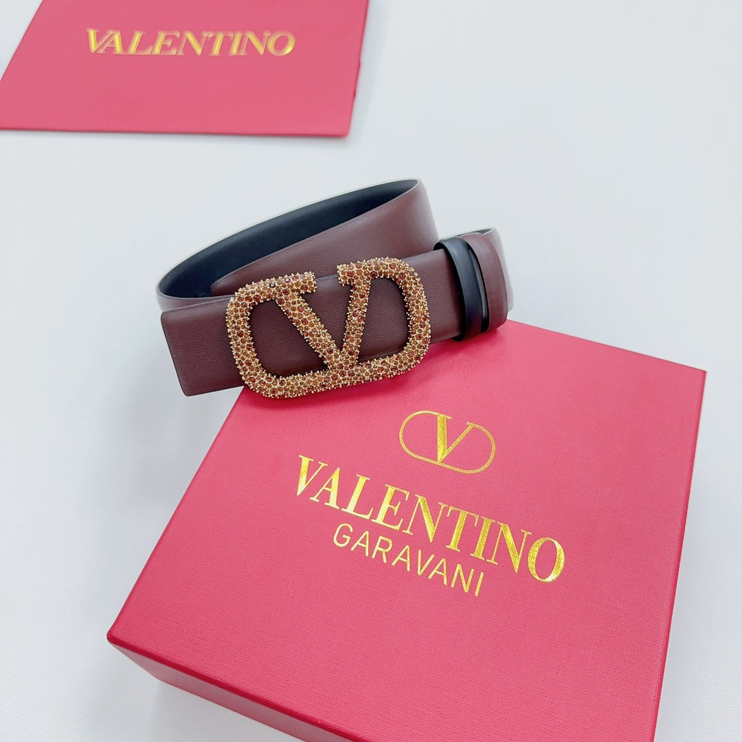 Garavani Reversible VLogo Signature Belt 40mm Black Brown Leather 200701
