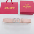 Garavani Reversible VLogo Signature Belt 40mm Light Pink Leather 200703