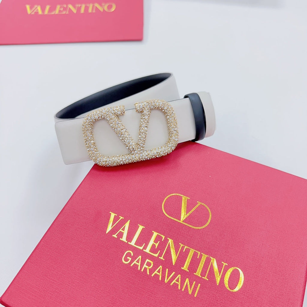 Garavani Reversible VLogo Signature Belt 40mm Light Grey Black Leather 200705