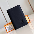 WALLET POCKET ORGANIZER 11CM BLACK CALFSKIN