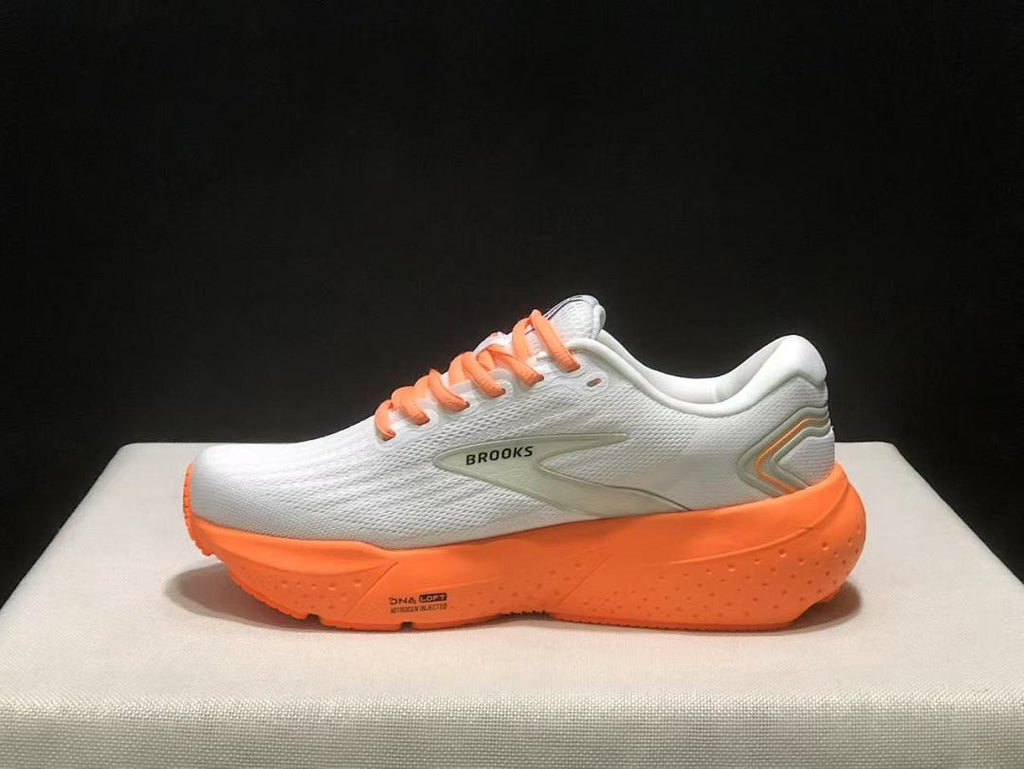 Brooks Glycerin 21 Neutral Road Running Shoes White Orange