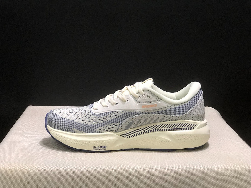 Brooks Adrenaline GTS 24 Support Road Running Shoes White Blue Peach
