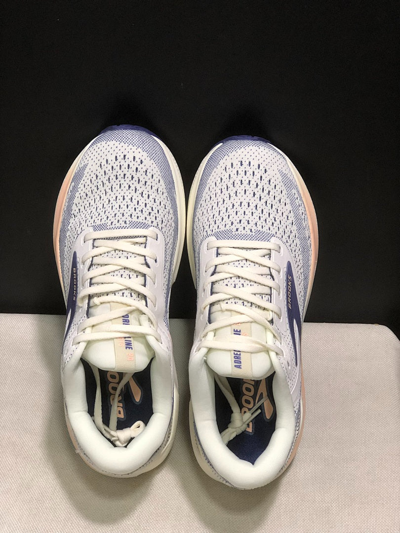 Brooks Adrenaline GTS 24 Support Road Running Shoes White Blue Peach