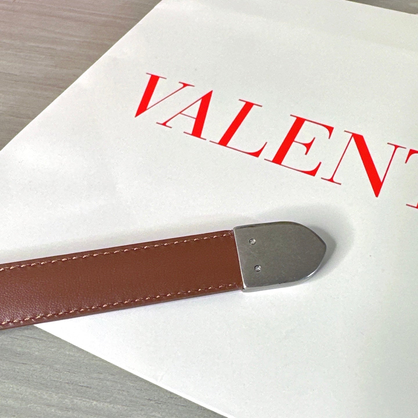 Valentino VLogo Signature Belt 2.0cm Brown Cowhide 202891
