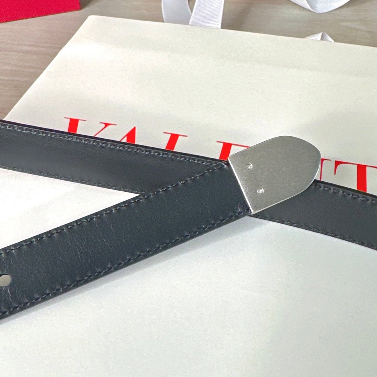 Valentino VLogo Signature Belt 2.0cm Black Cowhide 202887