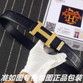HM Constance Belt 38mm Black Calfskin Gold  Buckle 619961