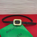 BV Chain Link Belt 2cm Coffee Gold Grain Cowhide 202796