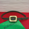 BV Chain Link Belt 2cm Olive Gold Grain Cowhide 202795