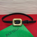 BV Chain Link Belt 2cm Black Gold Grain Cowhide 202794