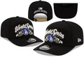 Men's Los Angeles Dodgers New Era Black 2025 National League Champions Locker Room 9SEVENTY Adjustable Hat