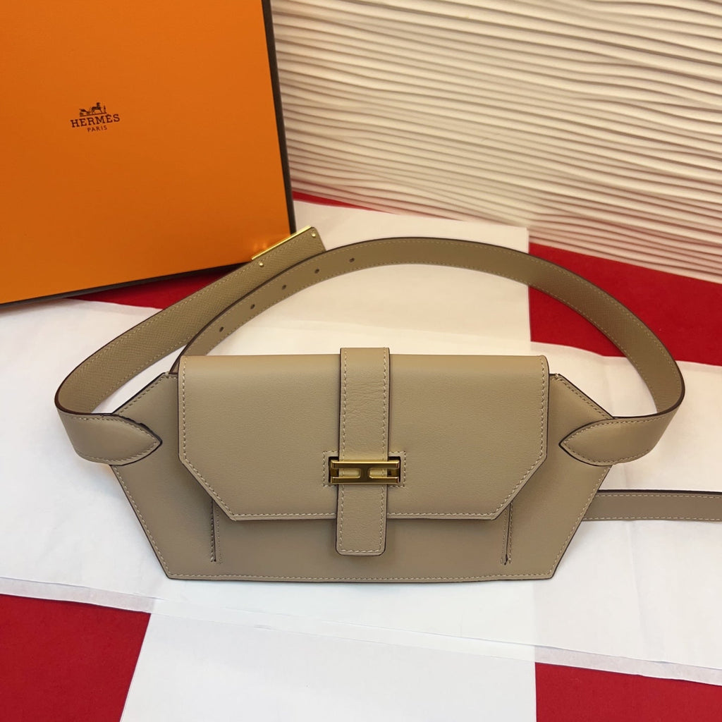 HM Elan Pocket Belt Khahi Gold Calfskin 202787