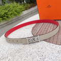 HM My H belt 2.5cm Taupe Sliver Cowhide 202560