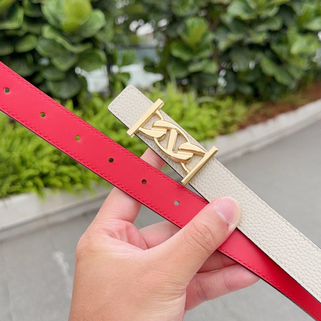 HM My H belt 2.5cm Taupe Gold Cowhide 202559