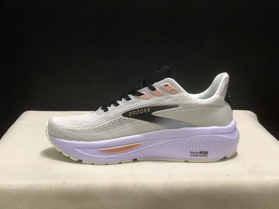 Brooks Ghost 17 Neutral Road Running Shoes White Lavender Rose Gold