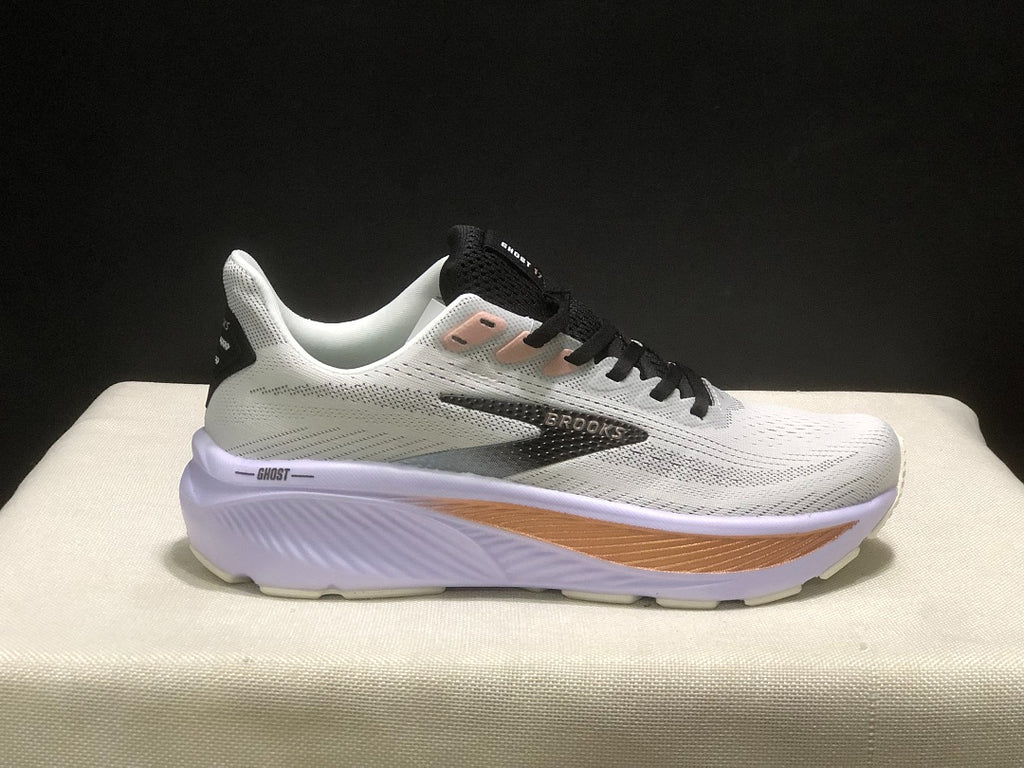 Brooks Ghost 17 Neutral Road Running Shoes White Lavender Rose Gold