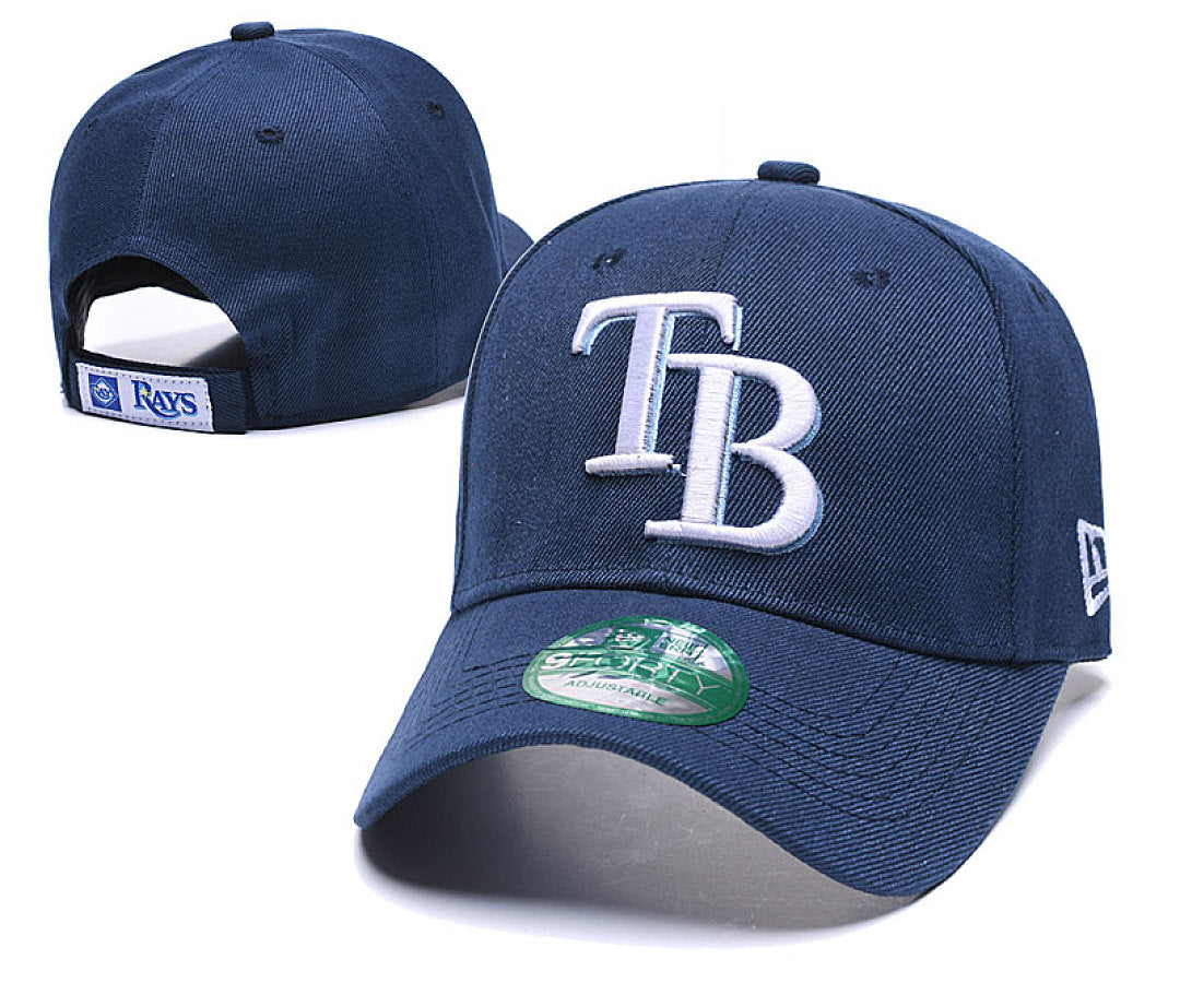 Tampa Bay Rays New Era MLB 9FORTY 940 Adjustable Cap Hat Navy Crown/Visor White/Sky Blue Logo