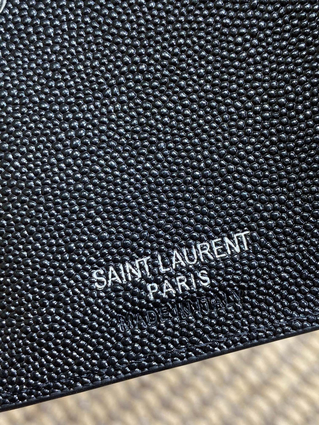 YSL Monogram Wallet Wallet 13cm Full Black Caviar Cowhide