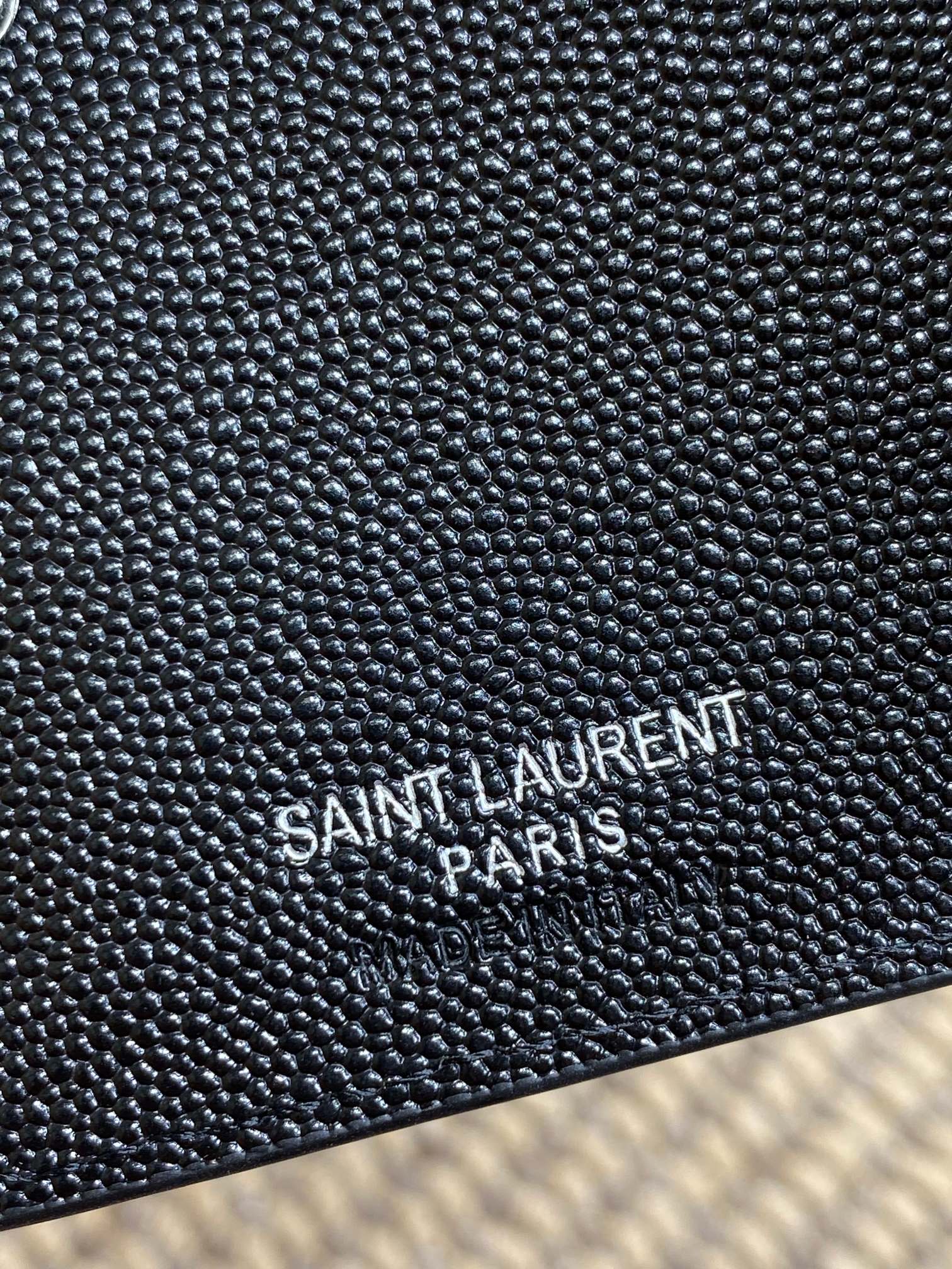 YSL Monogram Wallet Wallet 13cm Full Black Caviar Cowhide