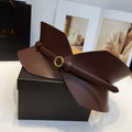 Alaia Double Bustier Belt Brown Sheepskin 203565