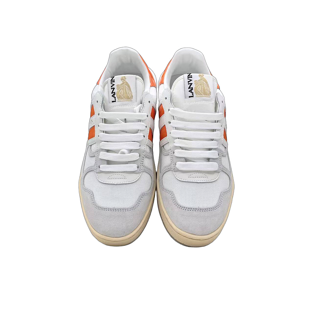 Lanvin Clay Low-Top Sneakers "White/Orange"