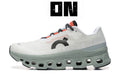 On Running Cloudmonster Sneakers Misty White Blue