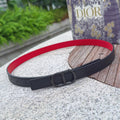 CD 2cm Icon Belt Black Calfskin 203166