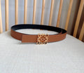 Loewe Anagram Belt 28mm Brown And Black Cowhide Leather 176574