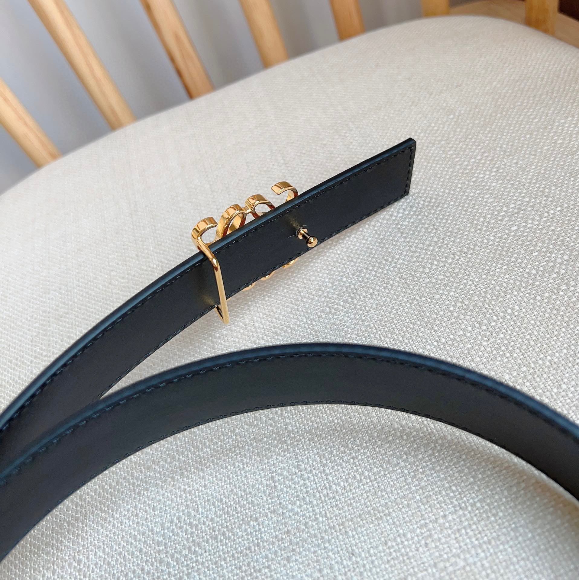 Loewe Anagram Belt 28mm Brown And Black Cowhide Leather 176574