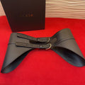 Alaia Belt Black Lamskin With Two Buckles Metal HW