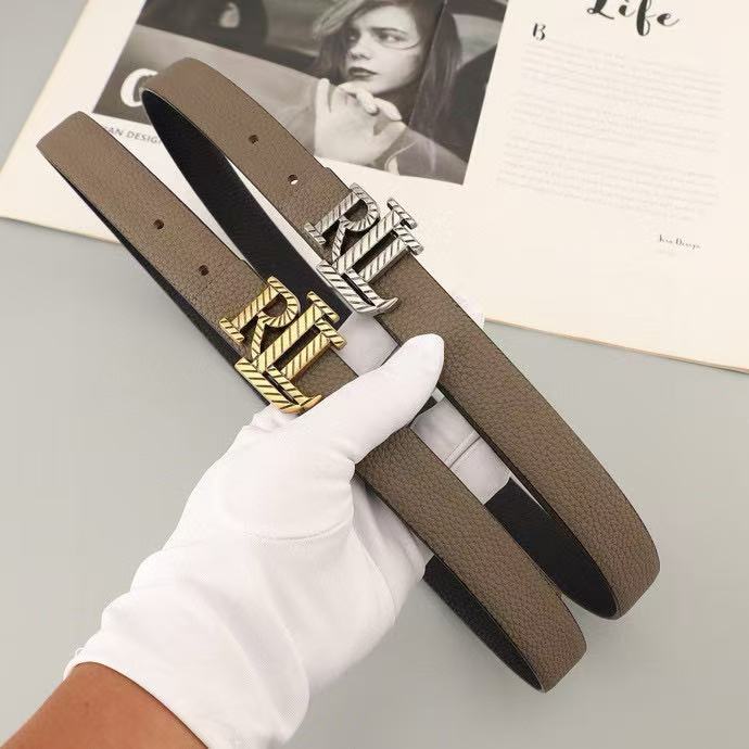 Ralph Lauren Belt 25mm In Brown Cafskin