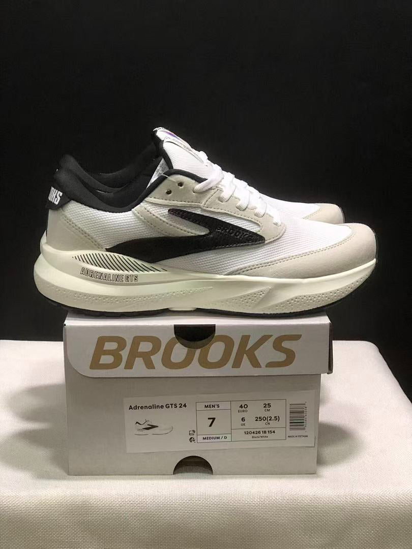 Brooks Adrenaline GTS 24 Support Road Running Shoes Off‑White Black