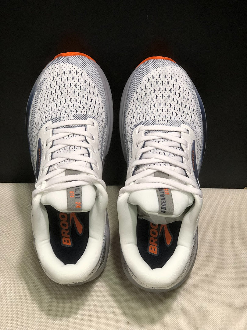 Brooks Adrenaline GTS 24 Support Road Running Shoes White Blue Orange