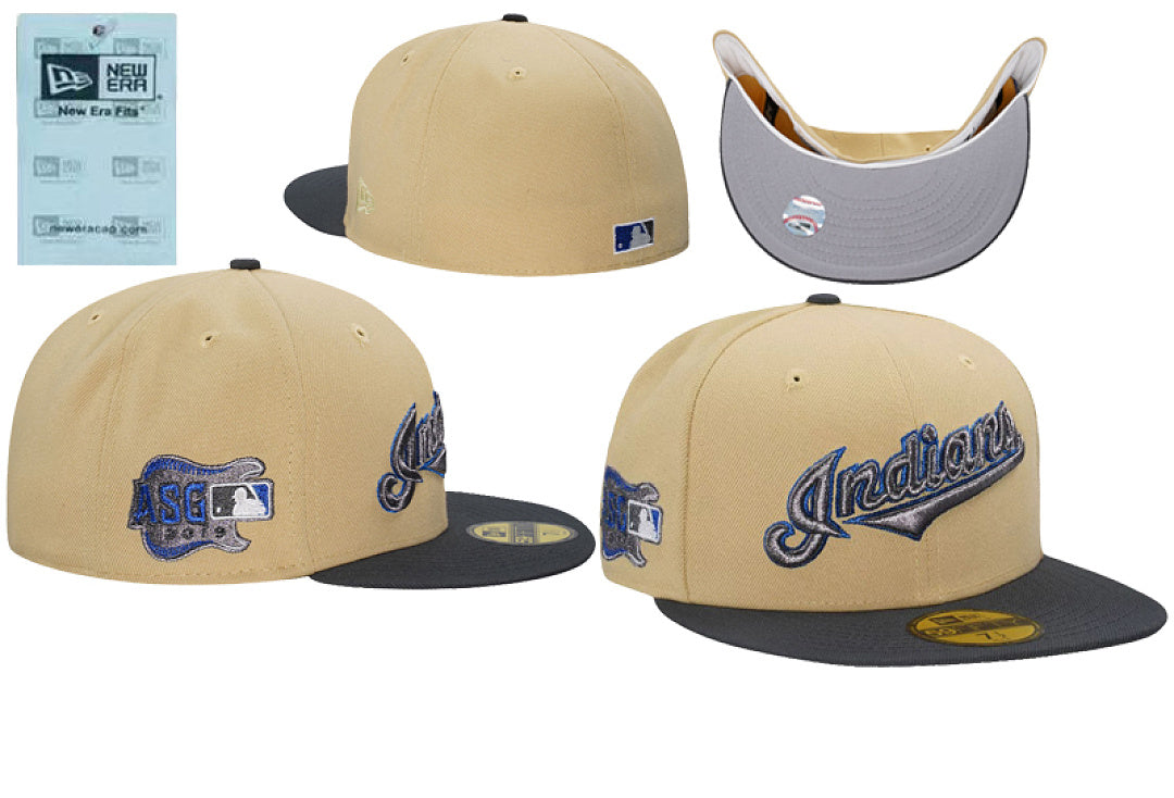 NEW ERA CLEVELAND INDIANS ALL STAR GAME 2019 VEGAS METALLIC TWO TONE EDITION 59FIFTY FITTED HAT