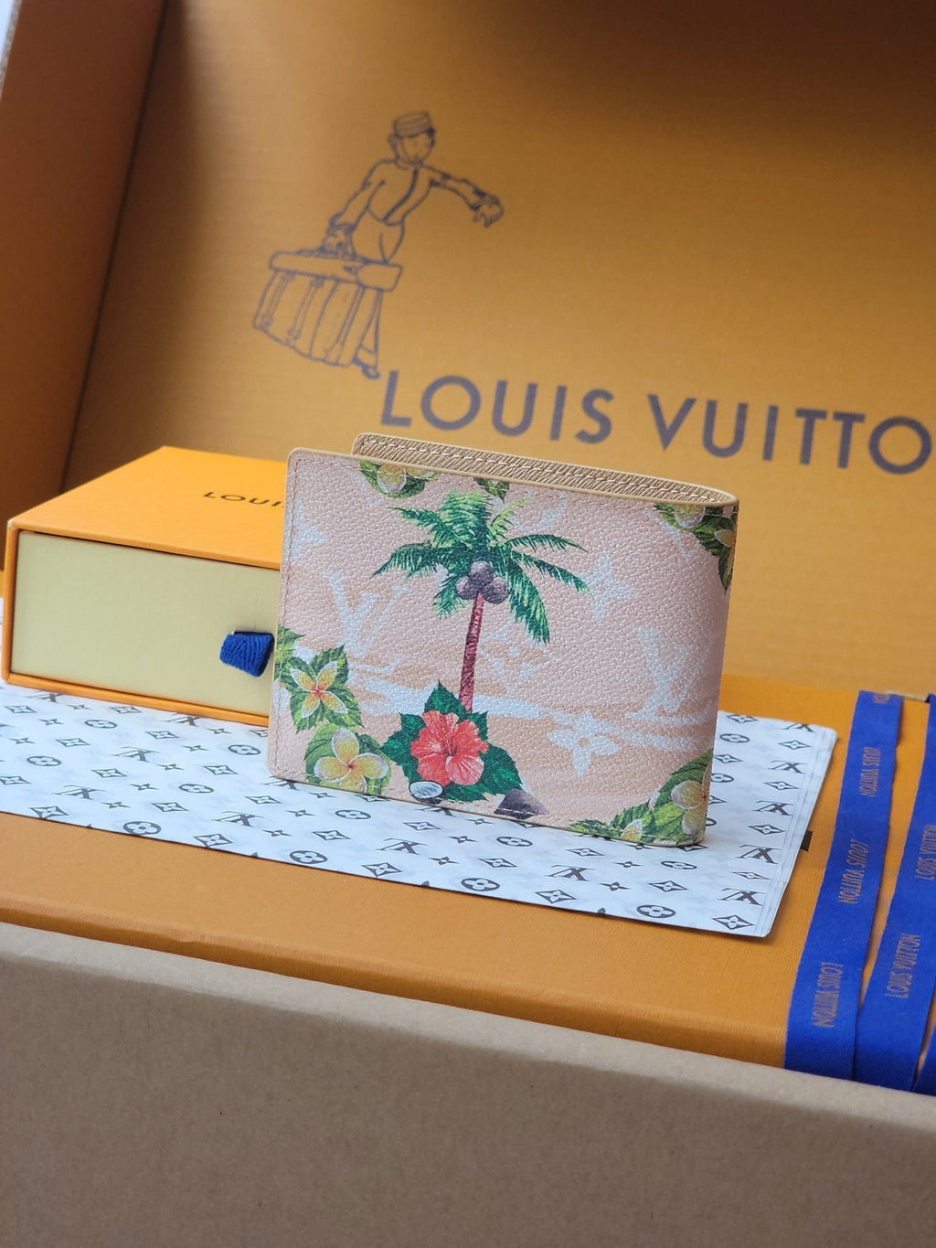 LV Slender Wallet 11cm Blossom Monogram Canvas 261852