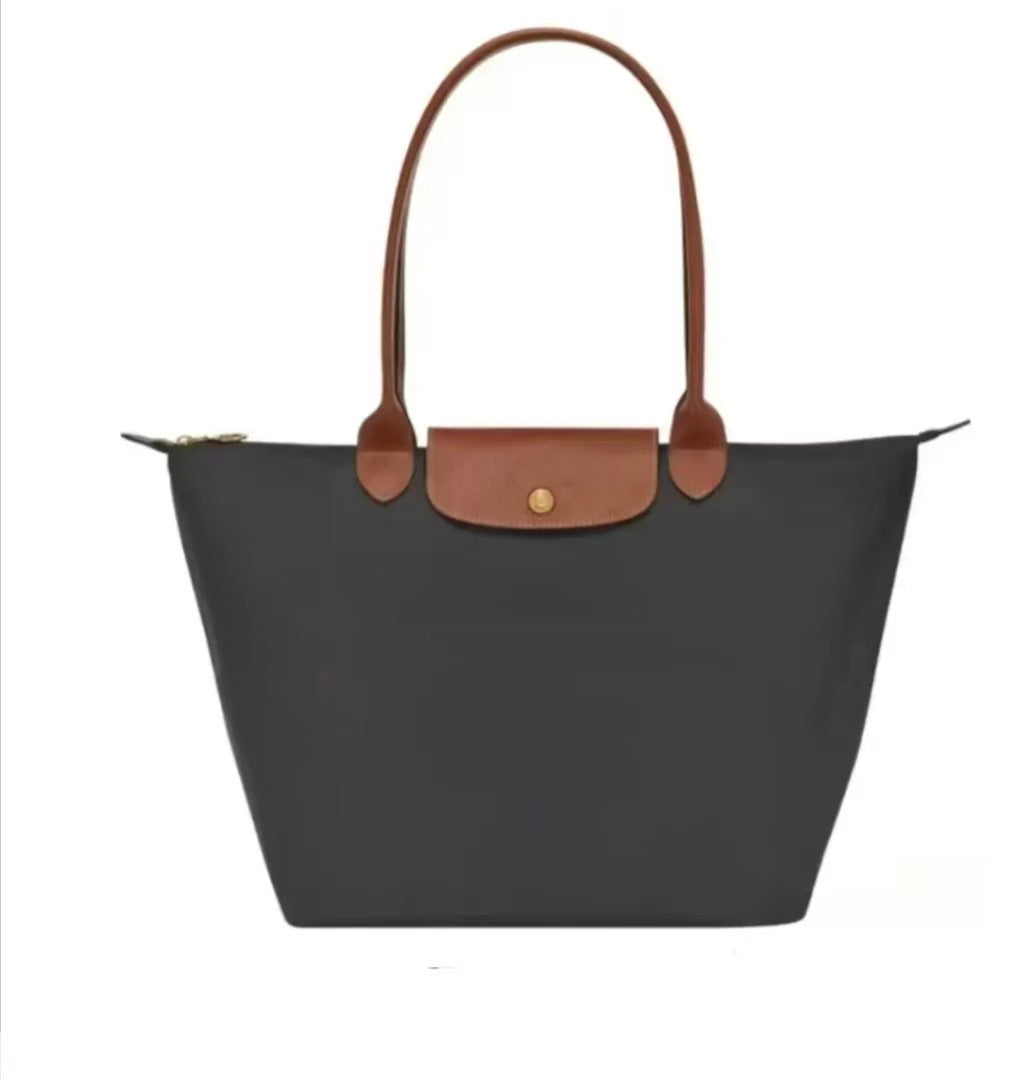 Longchamp - Large Le Pliage Tote, Gunmetal