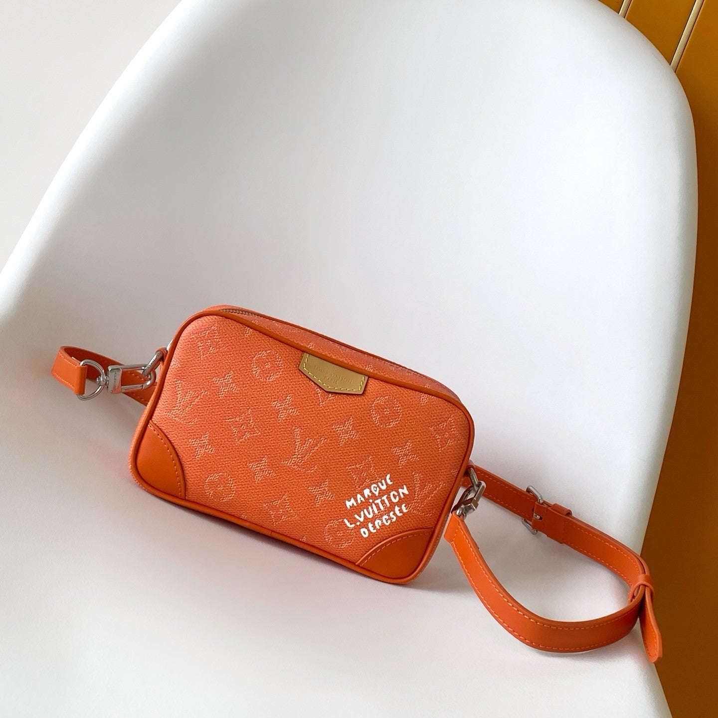 LV Trocadéro Wearable Wallet Orange Monogram Heritage Coated Canvas