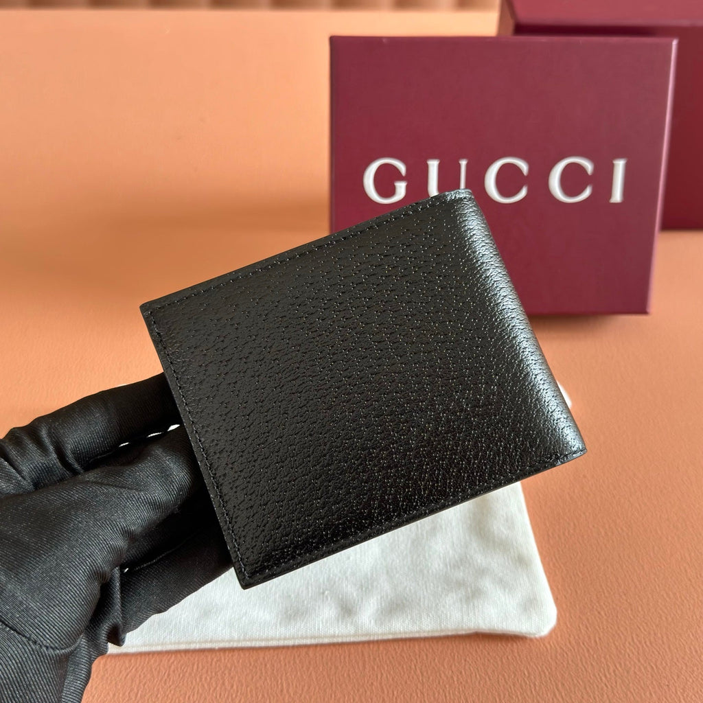 GG Animalier Wallet Black Leather