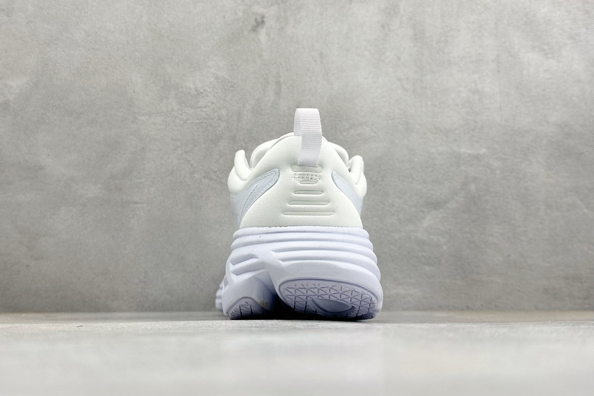 HOKA Bondi 8 Triple White Running Sneaker